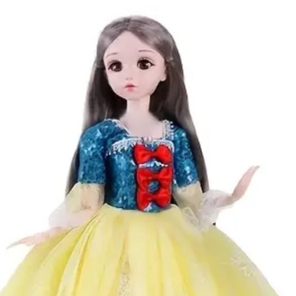 NEW! Blonde Princess Doll in Blue and Yellow Dress with Crown! - Picture 3 of 3